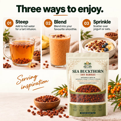 100% Natural Sea Buckthorn Dried Berries – (400g Pack)